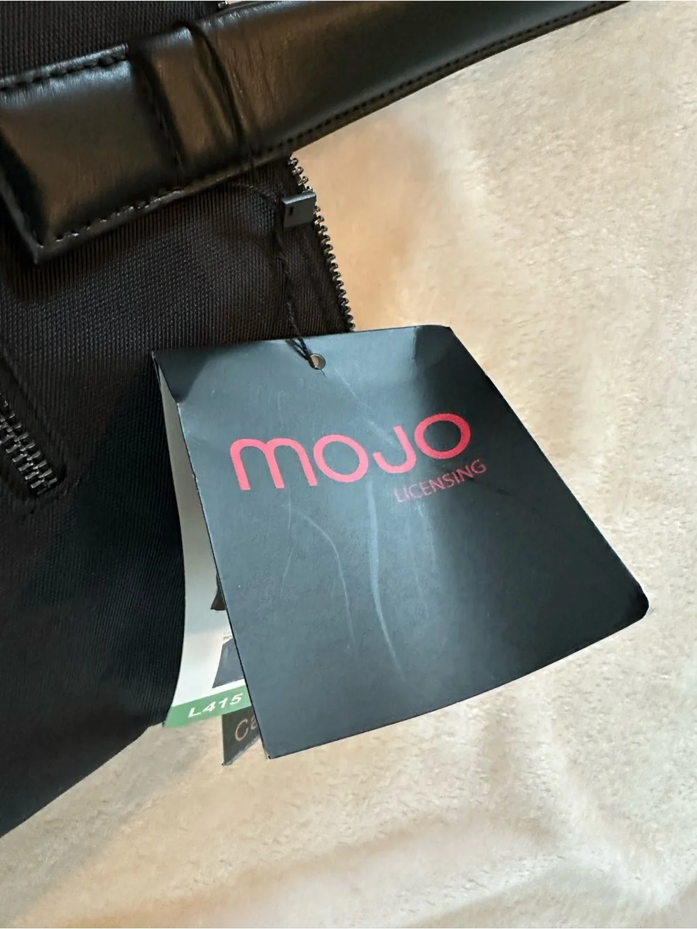 Black lap top Tote Bag with Yellow BU Logo